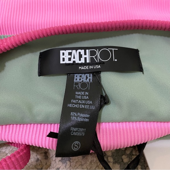 Beach Riot Eva Ribbed Sports Colorblock Bikini Top - Picture 5 of 6